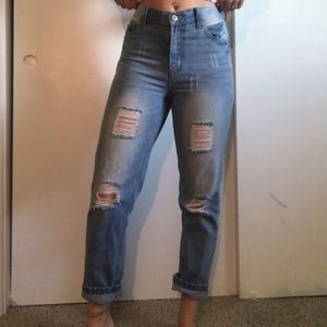 Distressed jeans